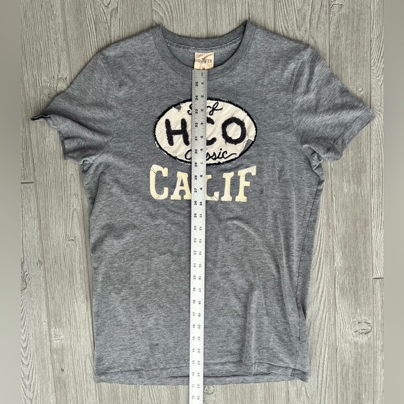 Hollister Y2K Surf Classic HCO Calif Gray Short Sleeve Shirt Size Medium - Picture 7 of 7